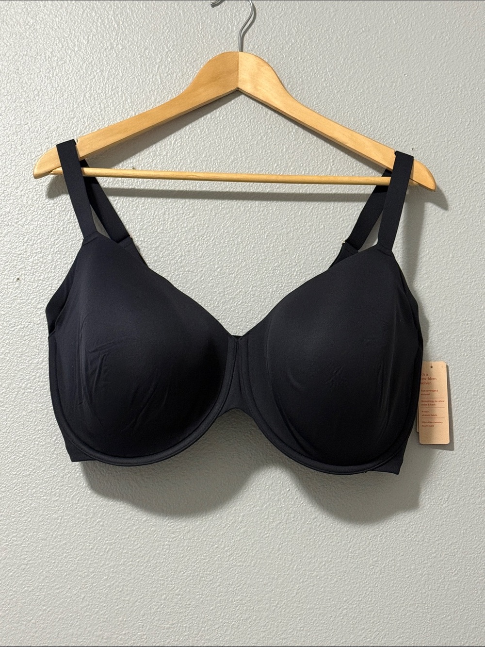 ThirdLove Black Smooth Underwire Bra with Adjustable Straps